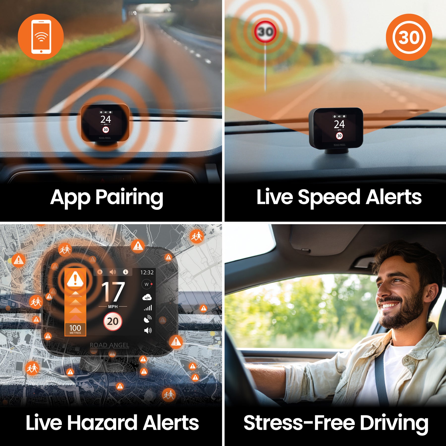GCM - Pure Sync - Smart Road Safety & Speed Awareness Assistant with Camera Alerts