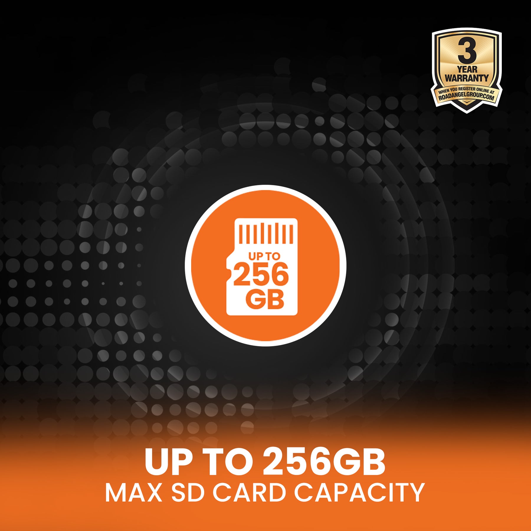 Caméra de tableau de bord avant et arrière Road Angel Halo Pro - Stock B