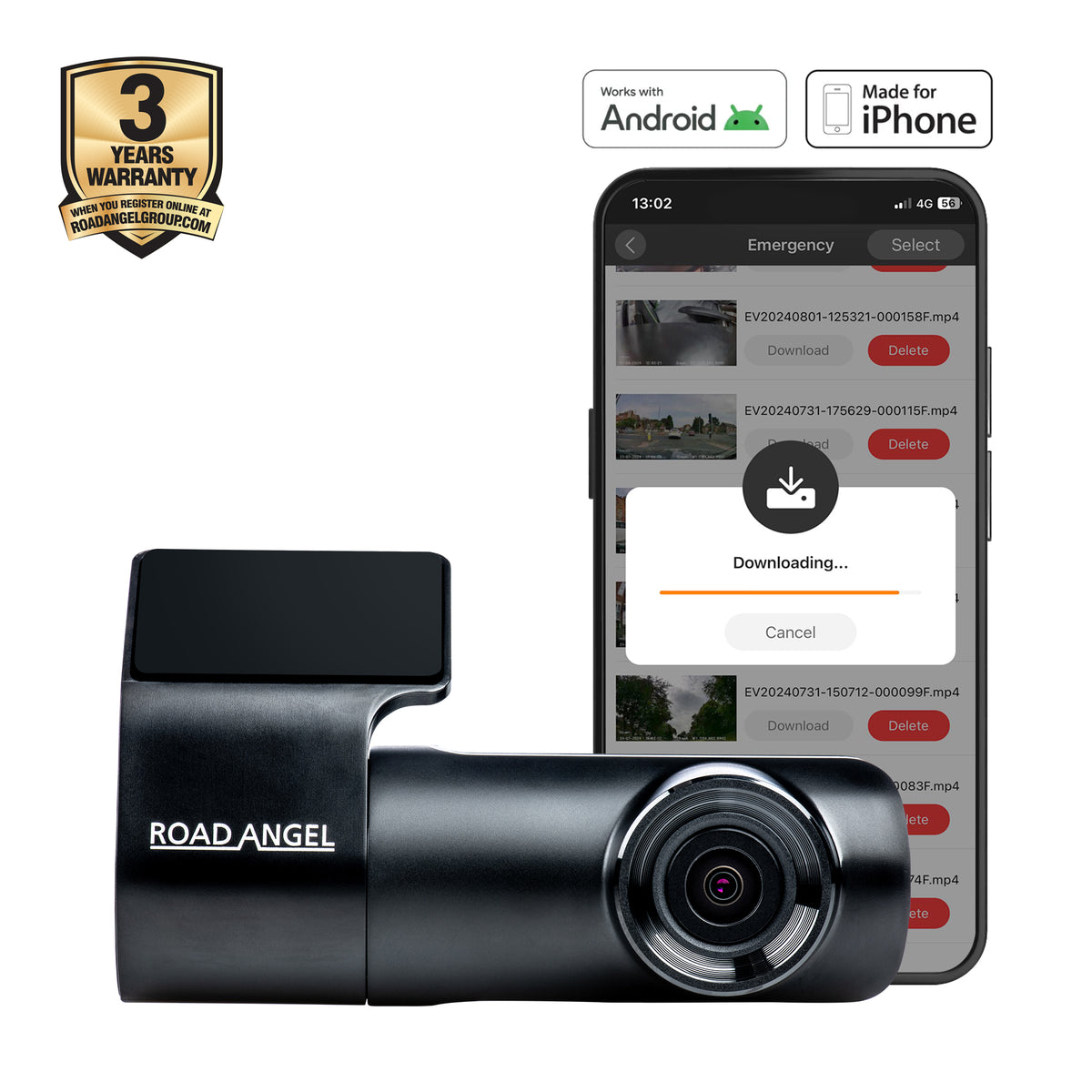 NEW - Road Angel Halo Start 1080p Full HD Compact Dash Cam With Quick Release Mount