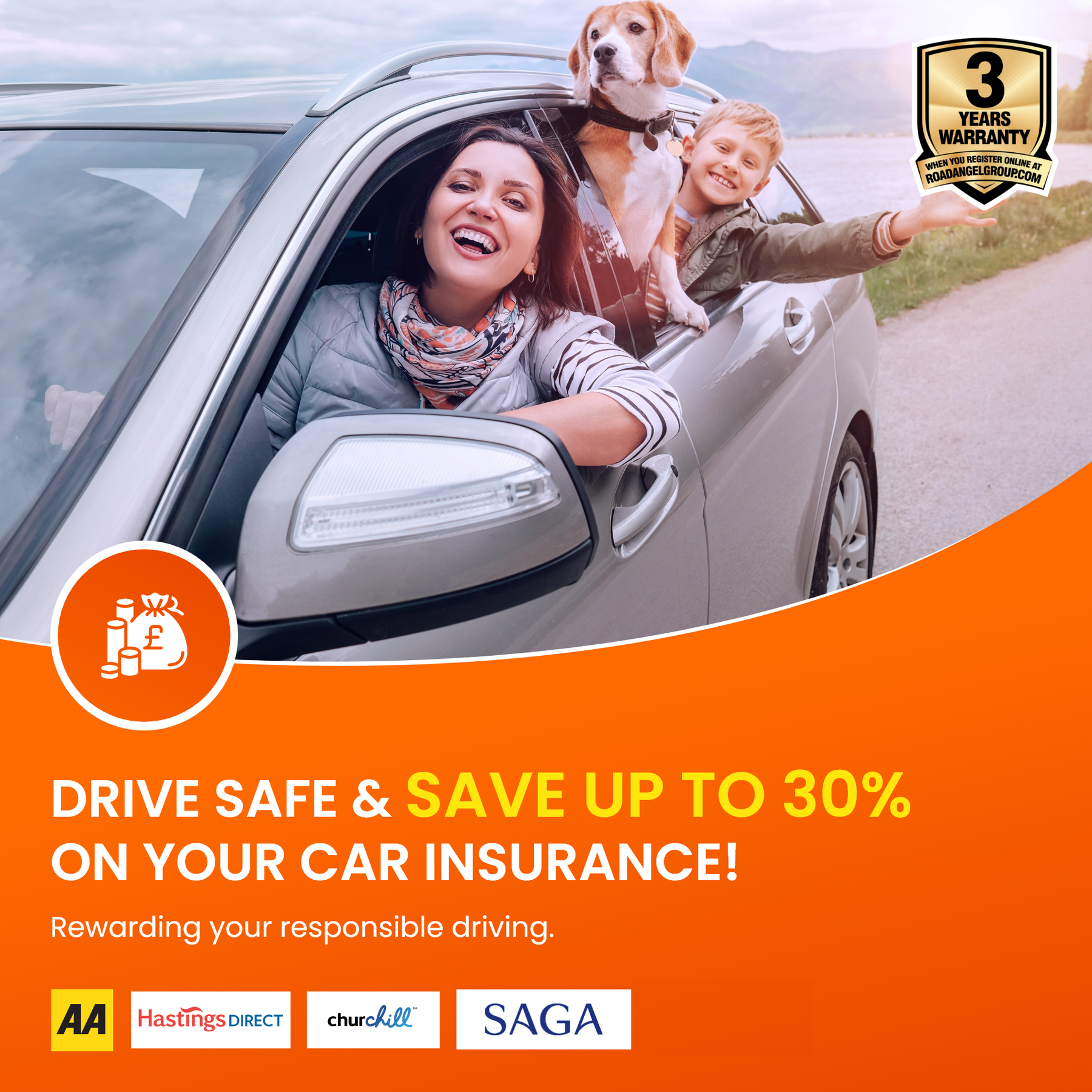 Caméra de tableau de bord Road Angel Halo Drive 1440p QHD